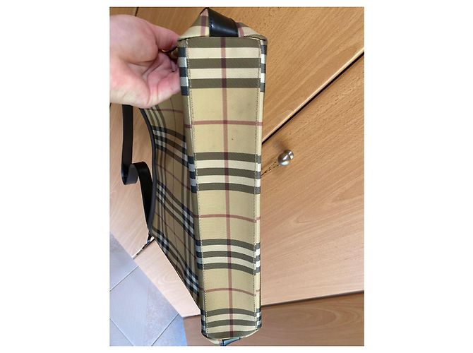 Burberry Schultertasche Haymarket Check Canvas Leather - Ansicht 14
