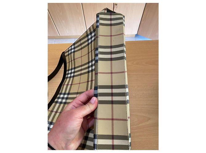 Burberry Schultertasche Haymarket Check Canvas Leather - Ansicht 4