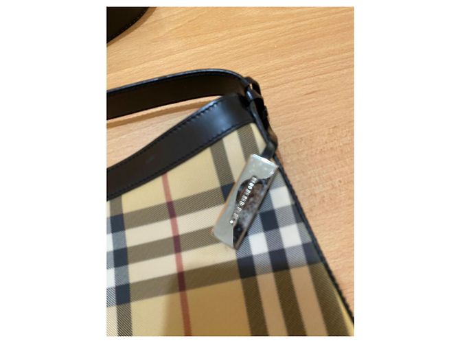 Burberry Schultertasche Haymarket Check Canvas Leather - Ansicht 7