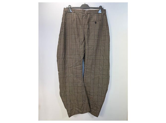 Acne Studios Pantaloni a gamba larga a quadri - vista 2