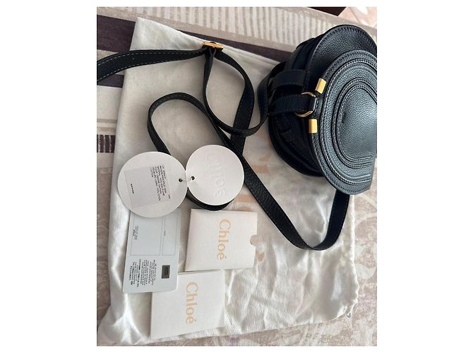 Chloé Marcie Bolsa de Ombro em Couro Preto - vista 10