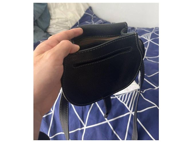 Chloé Marcie Bolsa de Ombro em Couro Preto - vista 2