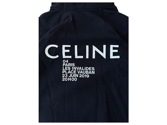 Céline Celine Felpa Logo Invitation 2019 Nero - vista 6