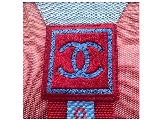 Chanel Sports Line Borsa a Tracolla 2002 - Azzurro e Corallo - vista 2