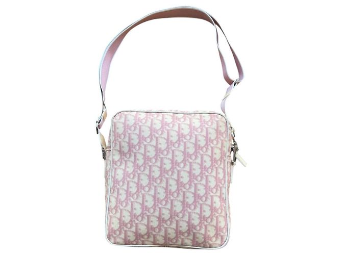 Christian Dior Borsa a Tracolla in Tela Pink Trotter - vista 5