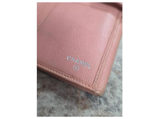 Chanel Camélia Leder Portemonnaie Rosa - Ansicht 10