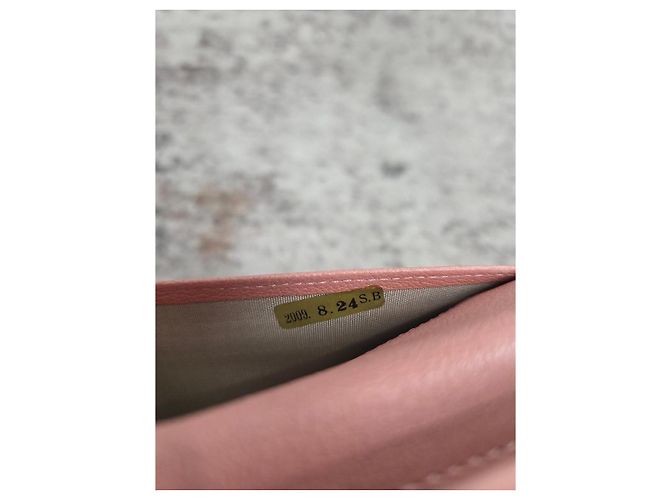 Chanel Camélia Leder Portemonnaie Rosa - Ansicht 13