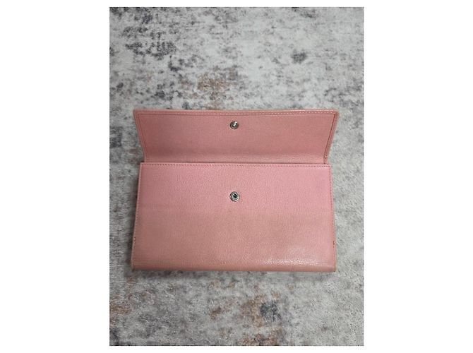 Chanel Camélia Leder Portemonnaie Rosa - Ansicht 4