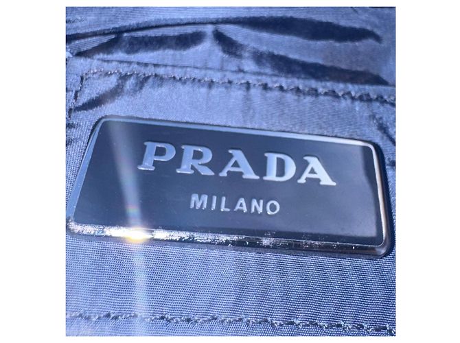 Prada Bolsa de Cintura em Nylon Azul Marinho - vista 11