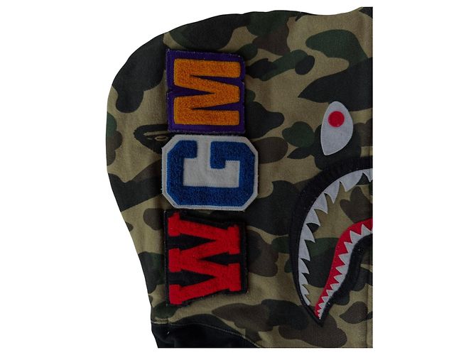 Autre Marque A Bathing Ape BAPE Shark Full-Zip Hoodie 1st Camo - Grün/Schwarz - Ansicht 10