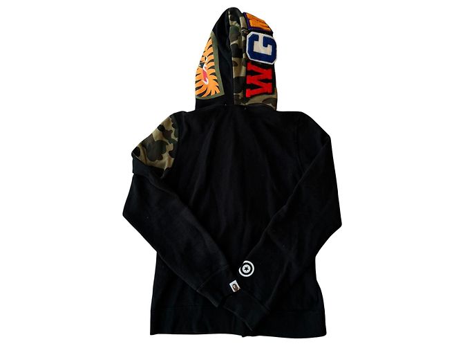 Autre Marque A Bathing Ape BAPE Shark Full-Zip Hoodie 1st Camo - Grün/Schwarz - Ansicht 11