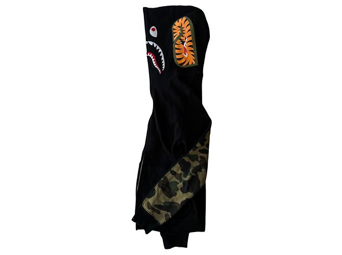 Autre Marque A Bathing Ape BAPE Shark Full-Zip Hoodie 1st Camo - Grün/Schwarz - Ansicht 7