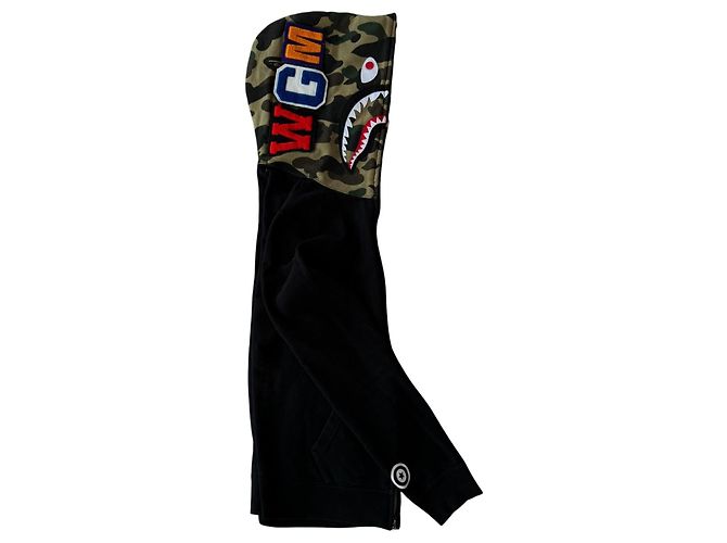 Autre Marque A Bathing Ape BAPE Shark Full-Zip Hoodie 1st Camo - Grün/Schwarz - Ansicht 9