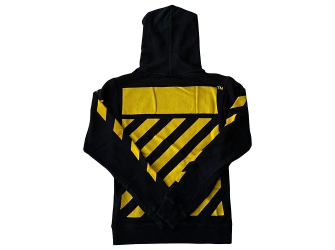 Off White Off-White Caravaggio Hoodie Schwarz Gelb - Ansicht 7