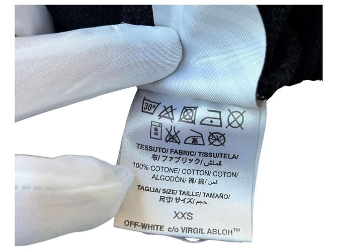 Off White Off-White Caravaggio Hoodie Schwarz Gelb - Ansicht 8