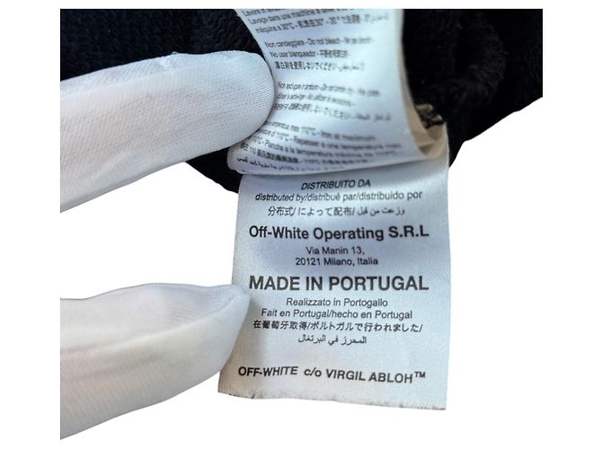 Off White Off-White Caravaggio Hoodie Schwarz Gelb - Ansicht 9