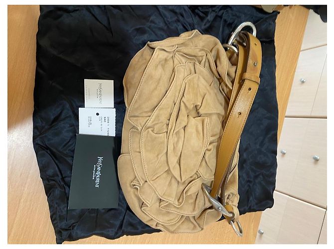 Borsa Hobo Yves Saint Laurent Muse Two in camoscio - vista 3