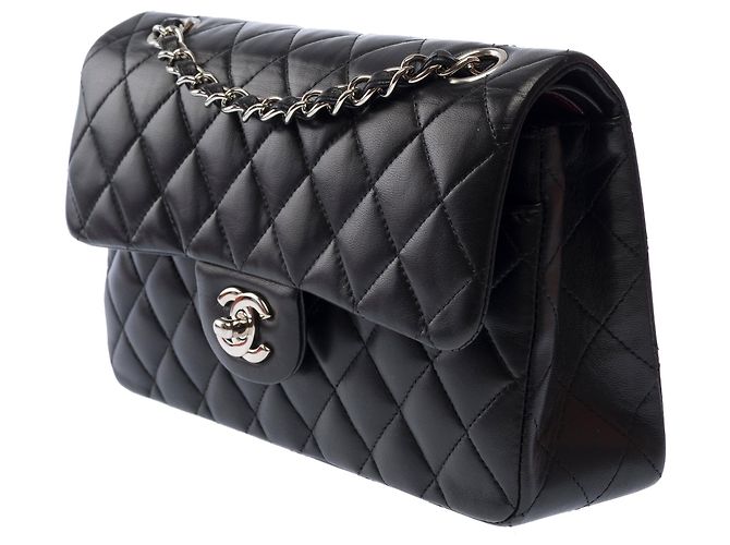 Bolsa CHANEL Timeless/Classique em Couro Preto - 104013 - vista 4