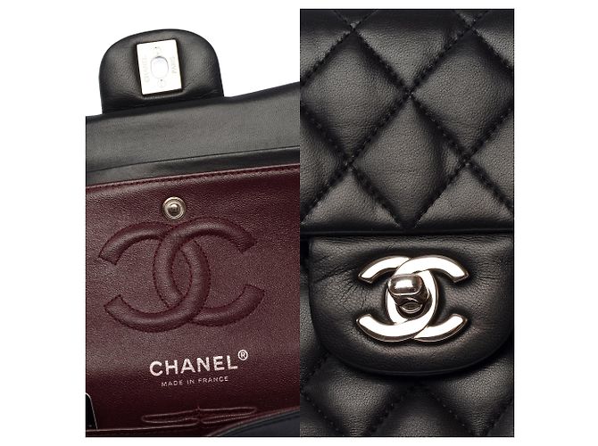 Bolsa CHANEL Timeless/Classique em Couro Preto - 104013 - vista 6