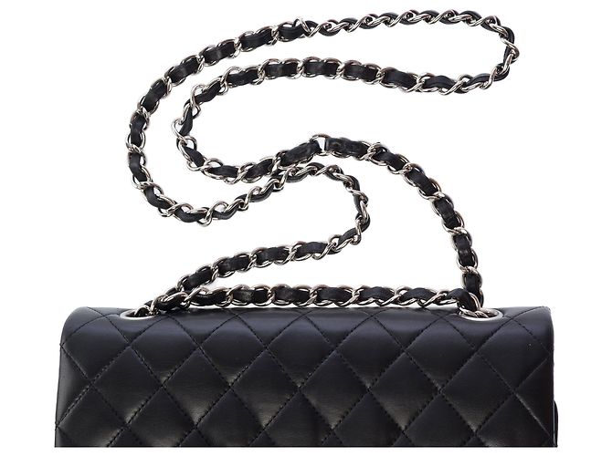 Bolsa CHANEL Timeless/Classique em Couro Preto - 104013 - vista 9
