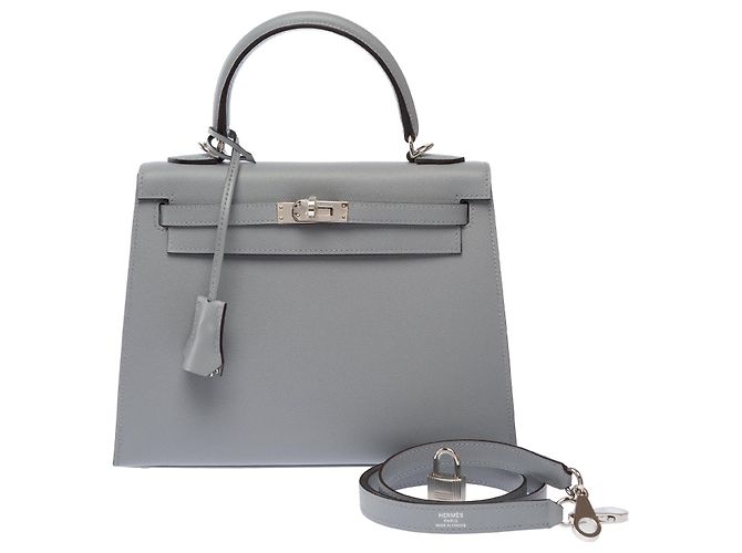 Hermès Bolsa HERMES Kelly 25 em Couro Cinza - 104004 - vista 14