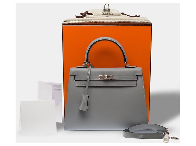 Hermès Bolsa HERMES Kelly 25 em Couro Cinza - 104004 - vista 2