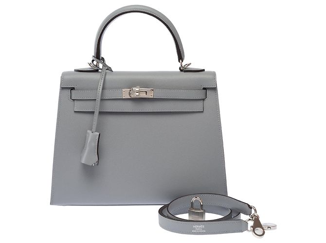 Hermès Bolsa HERMES Kelly 25 em Couro Cinza - 104004 - vista 3