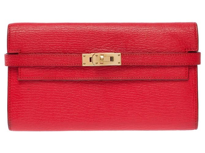 Hermès Borsa HERMES Kelly to go in Pelle Rossa - 104008 - vista 3