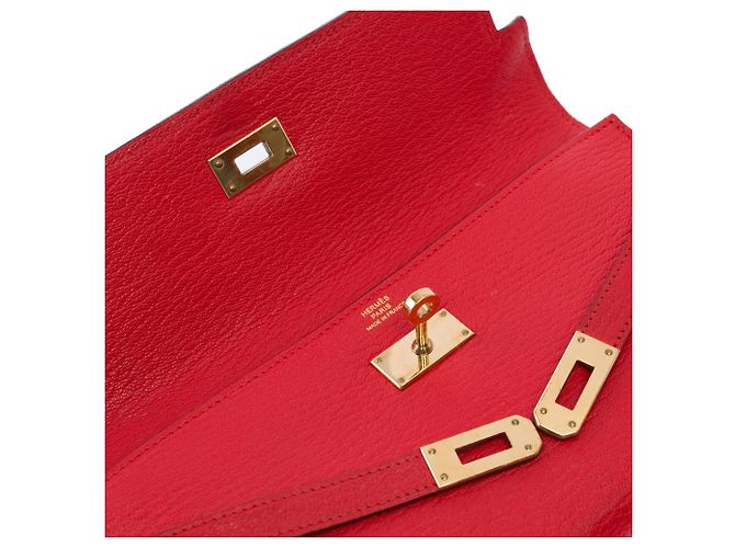 Hermès Borsa HERMES Kelly to go in Pelle Rossa - 104008 - vista 7