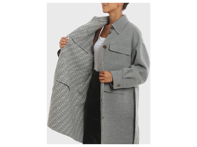 Fendi Mantel grau T.38 - Ansicht 2