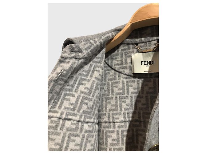 Fendi Mantel grau T.38 - Ansicht 6