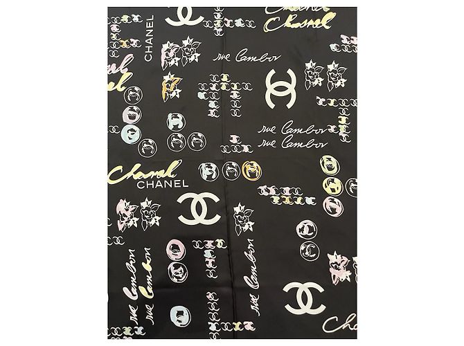 Foulard Chanel nero CC - vista 2