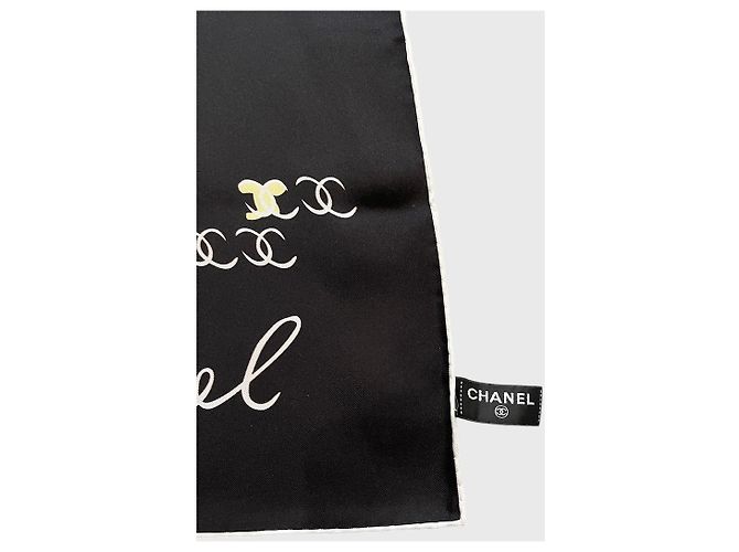 Foulard Chanel nero CC - vista 3