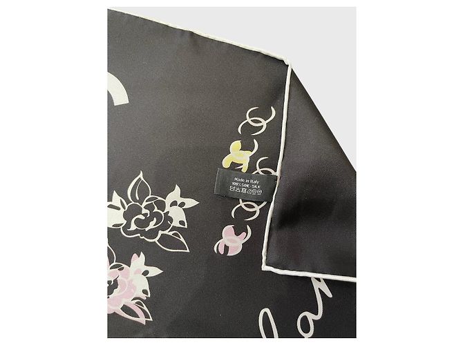 Foulard Chanel nero CC - vista 4