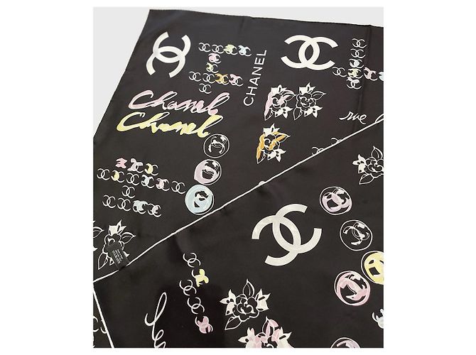 Foulard Chanel nero CC - vista 5