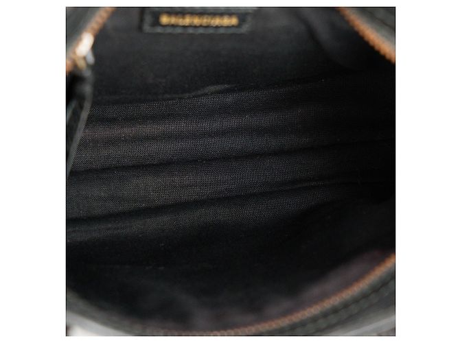 BALENCIAGA - Borsa a tracolla City Graffiti Mini Balenciaga in pelle nera - vista 8