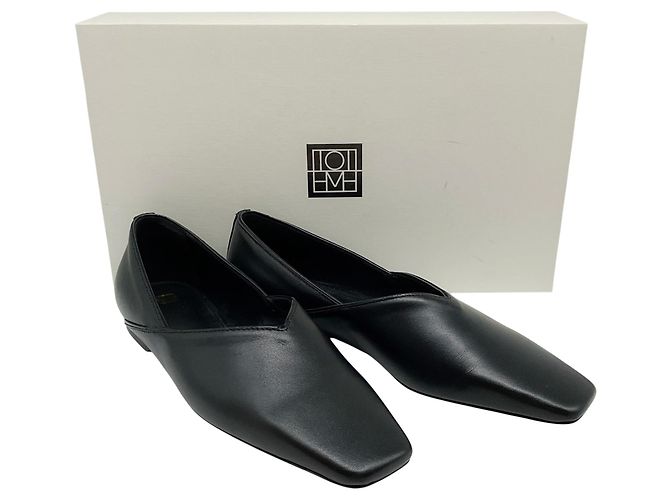 Totême Toteme Black Leather The Everyday Flats - Ansicht 6