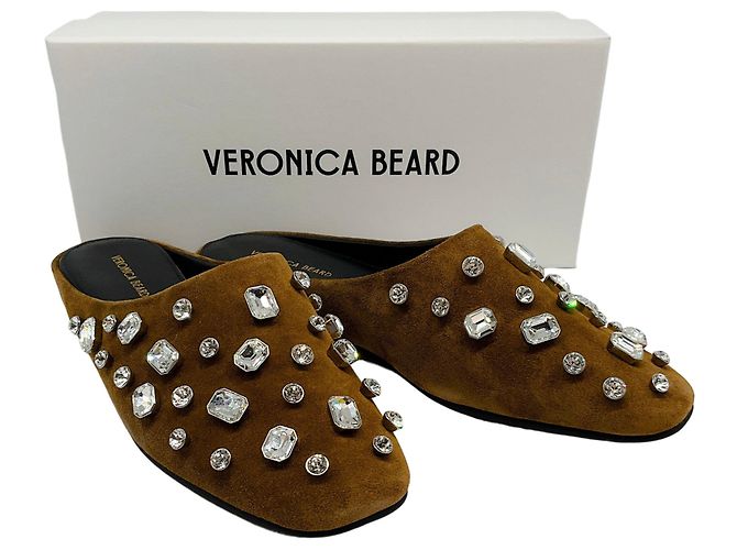 Mules Narcisa in camoscio castano Veronica Beard - vista 6