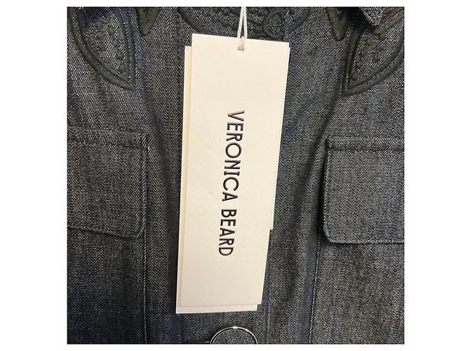 Casaco Kiki Eyelet Veronica Beard Indigo Rinse - vista 5