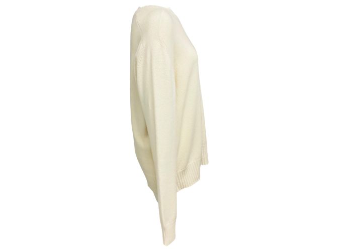 Pull-over en maille cachemire crème orné de crânes Alexander McQueen - vue 2