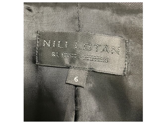 Nili Lotan Black Tailored Three Button Wool Jacket - view 4