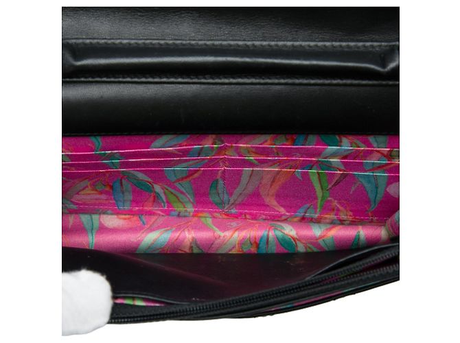 Borsa a tracolla Chanel CC Wild Stitch Wallet on Chain in pelle d'agnello nera - vista 4
