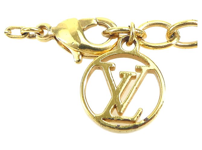 Collar Louis Vuitton chapado en oro con colgante Fall in Love - vista 5