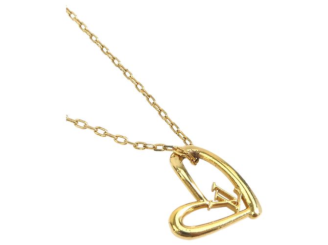 Collar Louis Vuitton chapado en oro con colgante Fall in Love - vista 7