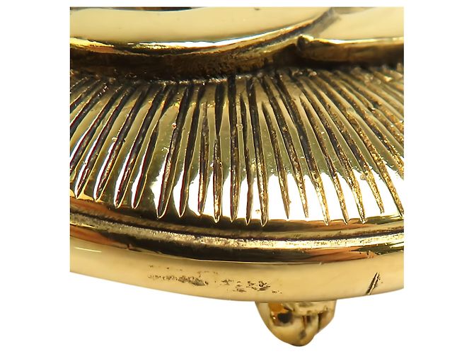 Broche redondo Chanel CC Gold Plated - vista 5