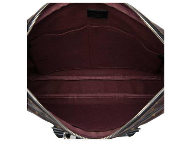 Bolsa de Negócios Porte Documents Jour Louis Vuitton Monogram Macassar Castanha - vista 4