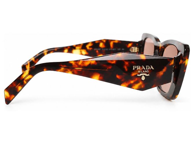 Prada, occhiali da sole PR08YS con stampa tartarugata marrone - vista 6
