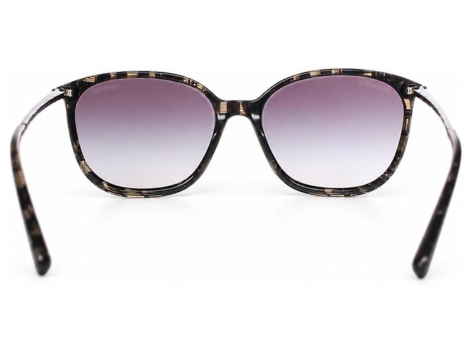 Chanel, Gafas de sol con estampado gráfico y strass - vista 5