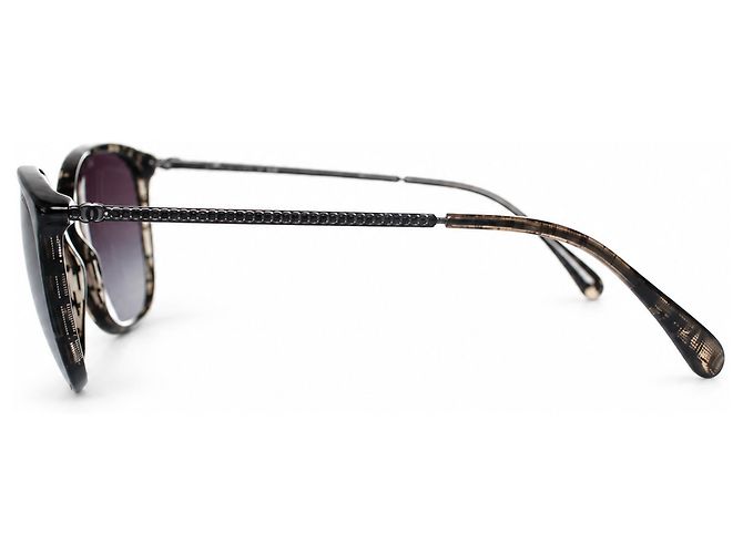 Chanel, Gafas de sol con estampado gráfico y strass - vista 6