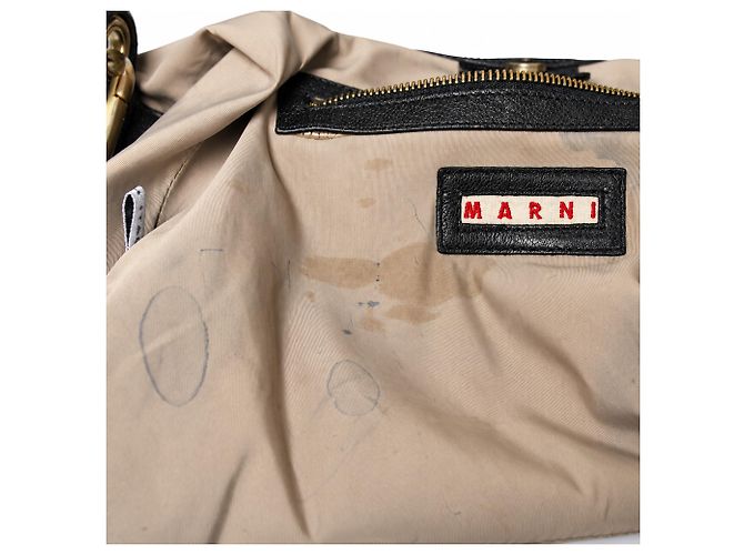 Marni, Borsa balloon in pelle metallizzata - vista 10